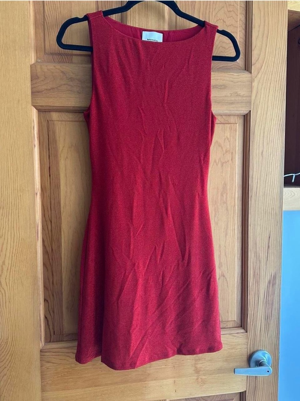 Reformation Red Sleeveless Mini Dress